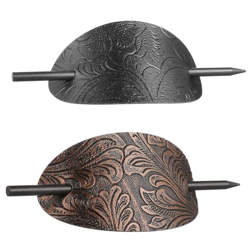 Gogogmee Leder Haarspange Stick Pferdeschwanz Haar Zubehör Mädchen Elegante Bun von Gogogmee