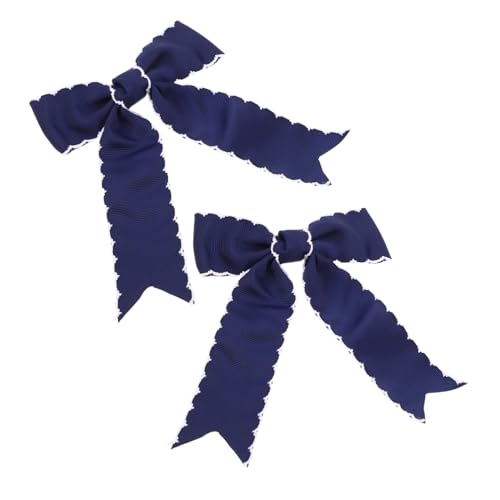 Gogogmee 2 Stück Haarschleifen Haarspangen für Mädchen Ribbon Bowknot Haarclips mit Geripptem Band Leichte Sanfte Kinderhaarschmuck für Schule Party und Alltag von Gogogmee