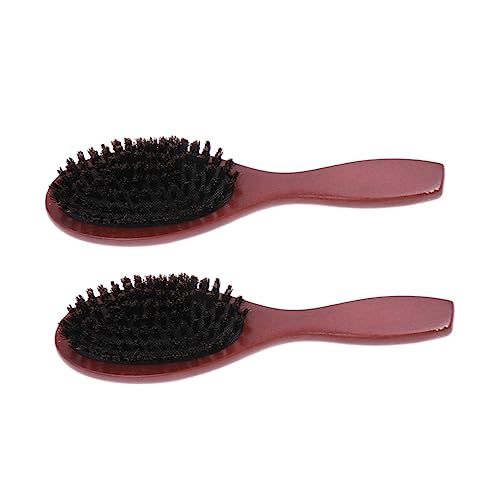 Gogogmee 2 Stück Holzkämme mit Borsten zur Kopfhautmassage Ergonomische für Damen und Herren Sanftes Entwirren und Angenehmes Styling für Tägliche Anwendung von Gogogmee