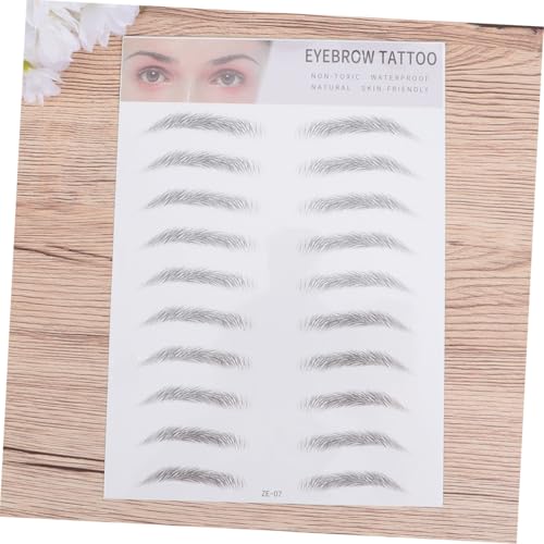 Gogogmee 2 Stück Imitation Augenbrauen Transfer Sticker Natürliches Haar effekt Langlebig Einfache Anwendung für Männer Frauen von Gogogmee