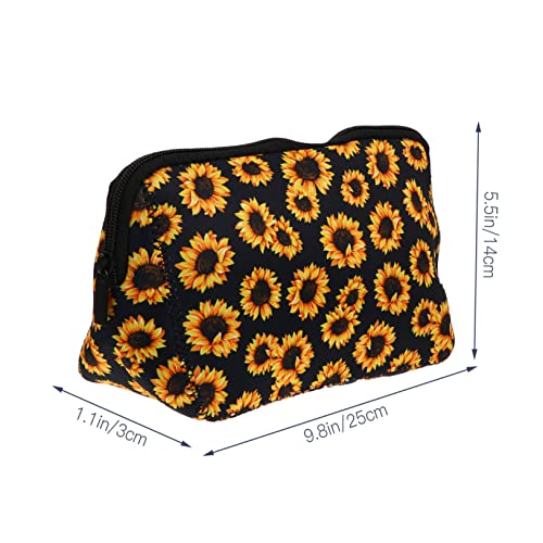 Gogogmee 2 Stück Kosmetiktasche mit Reißverschluss Leichte Strapazierfähige Makeup Pouch aus Gummi Wasserabweisend Geräumig als Reise und Toilettenartikel Organizer für Damen von Gogogmee