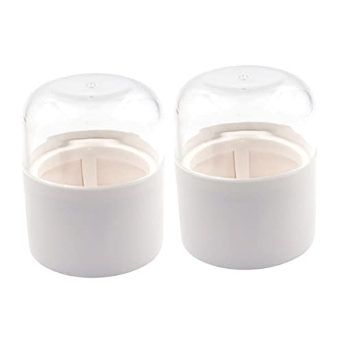 Gogogmee 2 Stück Makeup Sponge Case Beauty Egg Halter Tragbar Atmungsaktiv Kosmetik Organizer für Schwämme Puderquaste Weiß Kompakt Reisegeeignet von Gogogmee