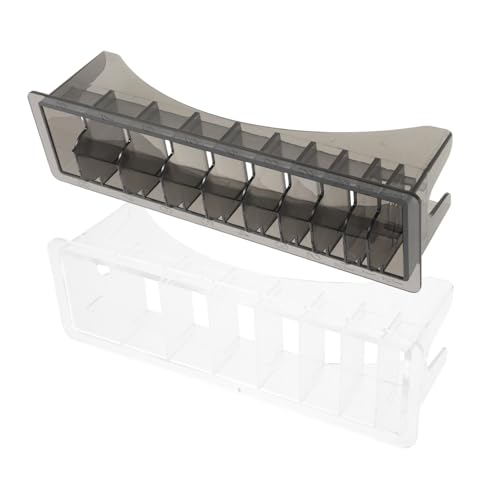 Gogogmee 2 Stück Praktischer Haarclipper Organizer Aufbewahrungsbox mit Fächern Kompatibel für Friseure Robuster Kunststoff Haarwerkzeughalter für Kamm und Schneidsätze Schwarz von Gogogmee