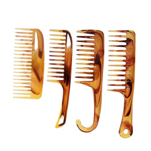 Gogogmee 2 Stück Retro Haarstyling Kamm Breit Gezahnt aus Robustem PP Material für Männer und Frauen Sanft zur Kopfhaut Vielseitig für Pomade Slicked back frisuren Geeignet von Gogogmee