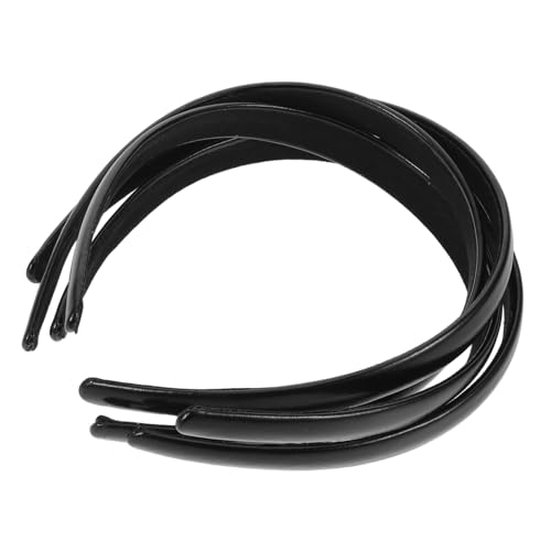 Gogogmee 2stücke Schwarze Elastische Stirnbänder Für Frauen Und Bequeme Haarbänder Aus Pu-leder Schlichtes Design Für Alltag Und Besondere Anlässe von Gogogmee