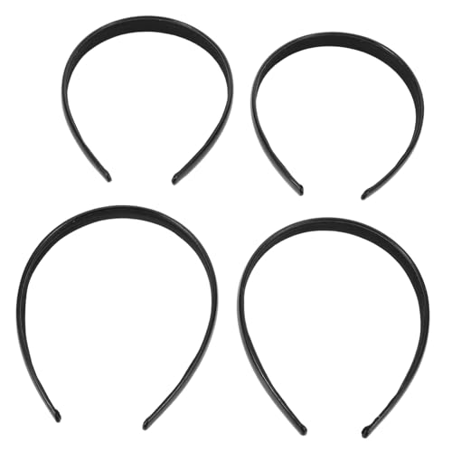 Gogogmee 2 Stück Schwarze PU Leder Haarreifen für Damen Dünne Flexible und Bequeme Stirnbänder Modisch und Langlebig Sicherer für Alltag und Freizeit von Gogogmee