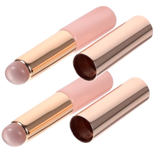 Gogogmee 2 Stück Silikon Lippenpinsel Runder Kopf Präziser Lippenapplikator für Make Up und Concealer Tragbar Staubgeschützt für Frauen zur Feinen Lippenkonturierung und Gleichmäßigen von Gogogmee