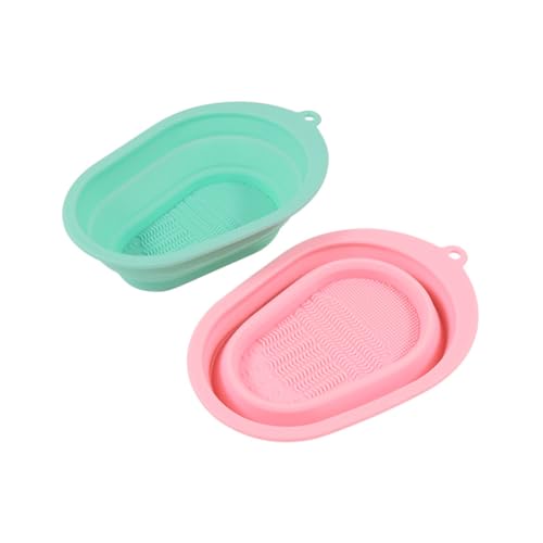 Gogogmee 2 Stück Silikon Makeup Pinselreiniger Teiliges Faltbar mit Reinigungsmatte Wiederverwendbar Praktisch für Zuhause und Reisen Hautfreundlich Langlebig zur Pflege Gesunder Haut und von Gogogmee