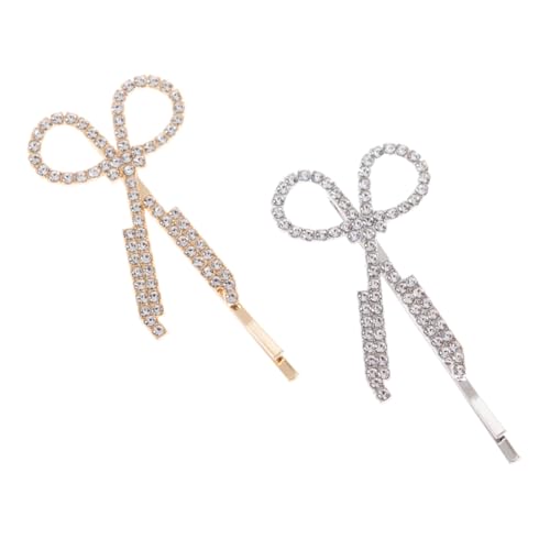 Gogogmee 2 Stück Strass Haarklammern Teiliges Scherenform Haarspangen mit Funkelnden Kristallen Eleganter Haarschmuck für Damen und Mädchen Geeignet für Hochzeiten Partys und Besondere von Gogogmee