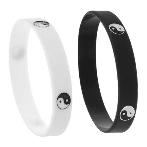Gogogmee 2 Stück Tai Chi Silikonarmbänder Partnerarmbänder für Damen und Herren Rutschfest Sportlich Street Dance Stil Passend für Outdoor Fitness und Alltag von Gogogmee