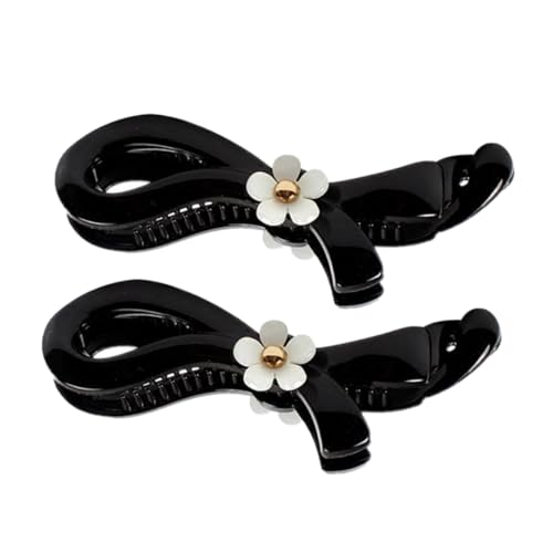 Gogogmee 2 Stück Teiliges Flower Hair Ponytail Holder Banane Haarclips aus Langlebigem Material Rutschfest und Wiederverwendbar Eleganter Haarschmuck für Frauen und Mädchen Geeignet für von Gogogmee