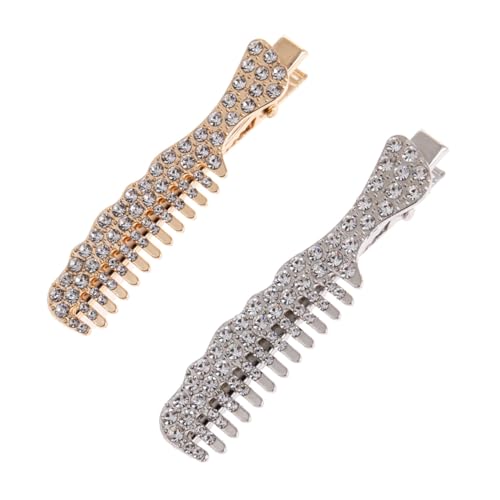 Gogogmee 2 Stück Teiliges Haarklammern Funkelnden Strasssteinen Glatte Kammform Langlebig und Sicher Modische Haarspangen für Damen Stilvolle Haar accessoires für Party und Alltag von Gogogmee