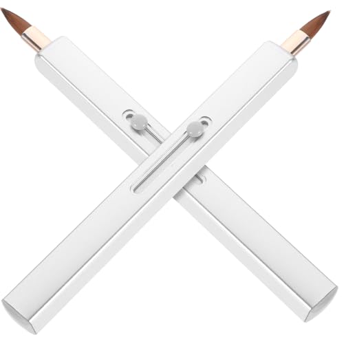 Gogogmee 2 Stück Teiliges Lippenpinsel mit Kappe Kompakt und Tragbar Feine Synthetische Borsten für Präzises Auftragen von Lippenstift und Lipgloss Minimalistisches Design für Damen make von Gogogmee