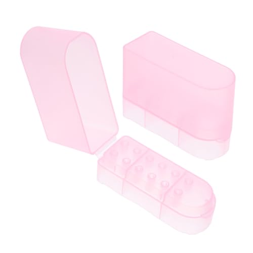 Gogogmee 2 Stück Teiliges Nagelbohrer Aufbewahrungsbox Transparent für Maniküre Bohrerbits Organizer mit Großzügiger Kapazität und Klarer Sicht zur Einfachen Werkzeugauswahl von Gogogmee