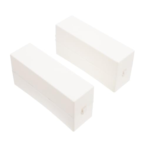 Gogogmee 2 Stück Teiliges Nagelfräser Aufbewahrungsbox aus Robustem Kunststoff Nail Drill Bits Organizer Staubdichter Nagelbohrer Halter für Maniküre Langlebig und Stabil von Gogogmee