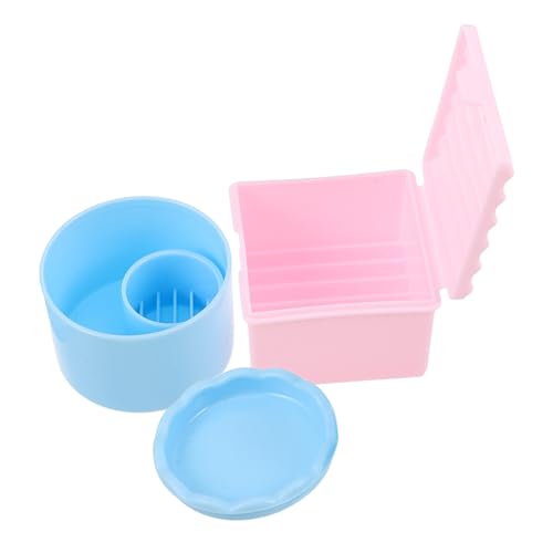 Gogogmee 2 Stück Teiliges Nail Art Pinsel Reinigungsset mit Deckel Kunststoff Nail Brush Waschbecher mit Integriertem Halter Mehrschichtiger Maniküre Organizer für Pinsel von Gogogmee