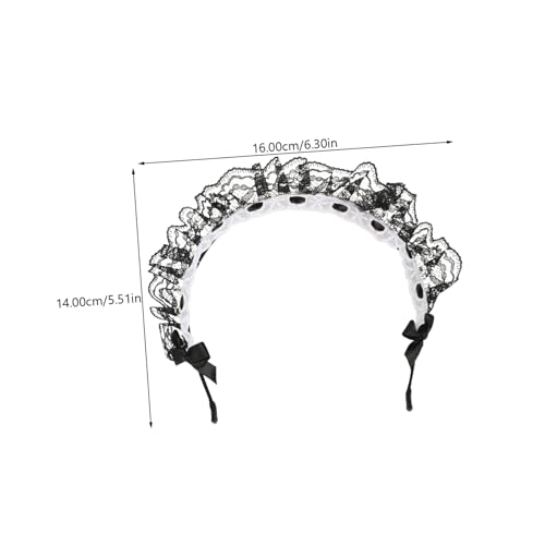Gogogmee 2 Stück Teiliges Schwarzes Spitzen Haarband mit Schleife Leichtes Bequemes Kopfschmuck für Hochzeit Party Cosplay und Festliche Anlässe von Gogogmee
