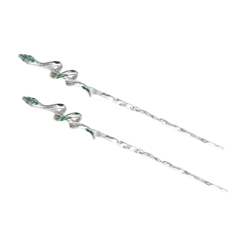 Gogogmee 2 Stück Teiliges Vintage Haarschmuck Schlangen Haarstäbe mit Strass für Langes Haar Eleganter Retro Haarnadel Schmuck für Damen und Festliche Anlässe von Gogogmee