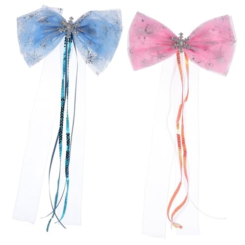 Gogogmee 2 Stück Teiliges Weihnachts haarspangen mit Schleifenmotiv Langlebige Haarklammern in Blau und Schonend für Haar Modisch für Alltag Party und Cosplay Geschenk für Mädchen von Gogogmee