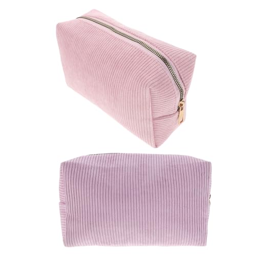 Gogogmee 2 Stück Tragbare Kosmetiktasche Make Up Tasche Organizer Taschen Tragbarer Make Up Organizer Damenhandtaschen Geldbörsen Reiseetui von Gogogmee