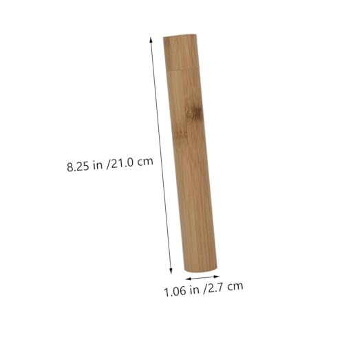 Gogogmee 2 Stück Tragbare Zahnbürstenbox Holzfarben Kompakter Zahnbürstenhalter für Outdoor Reise Camping Bpa freies Material Leicht und Robust als Zahnbürsten Organizer für Badezimmer und von Gogogmee