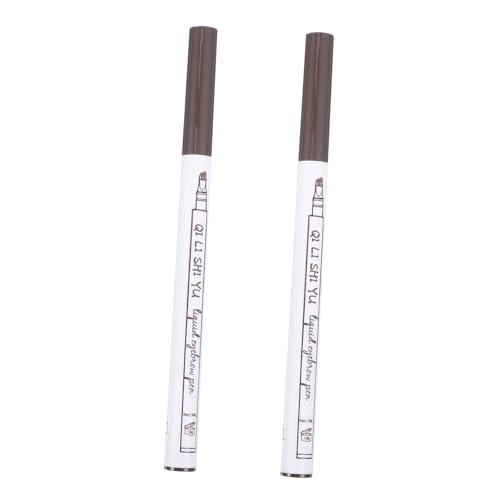 Gogogmee 2 Stück Wasserfester Augenbrauenstift Fork Microblading Spitze Präziser Schnell Trocknender Schweißfester Makeup Pen für Natürlich Aussehende Definierte Augenbrauen von Gogogmee