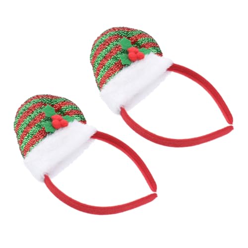 Gogogmee 2 Stück Weihnachts Haarreif mit Pailletten Niedliche Cartoon Mütze Festliches Party Accessoire für Damen Weihnachtliche Kopfbedeckung für Weihnachten und Kostümpartys von Gogogmee