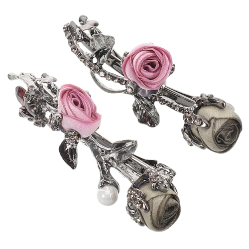 Gogogmee 2 Stücke Blume Haar Clips Mit Strass Floral Haar Zubehör Dekorative Haar Clips Für Mädchen Und Frauen von Gogogmee