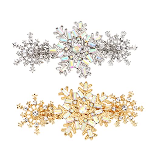Gogogmee 2stücke Schneeflocke-haarnadeln Mit Strass Für Frauen Kopfschmuck-haarnadeln Haarspangen Mit Kristallen Für Festivals Und Alltag von Gogogmee