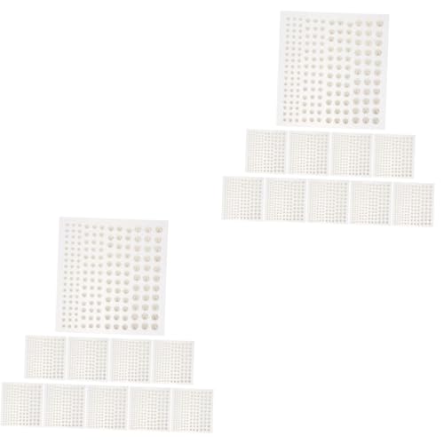 Gogogmee 20 Blätter Aufkleber für Perlenschmuck Nagelkunstperle Perlenaufkleber mit flacher Rückseite beads for jewellery making klebeperlen Augenperlenaufkleber runder Perlenaufkleber von Gogogmee