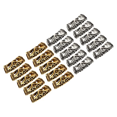 Gogogmee 20 Stück Dreadlock Zubehör Dread Perlen Haarringe Für Zöpfe Metall Dreadlock Ringe in Antik Silber Und Gold Haarschmuck Für Hochzeiten Partys Und Selbstgemacht Frisuren von Gogogmee