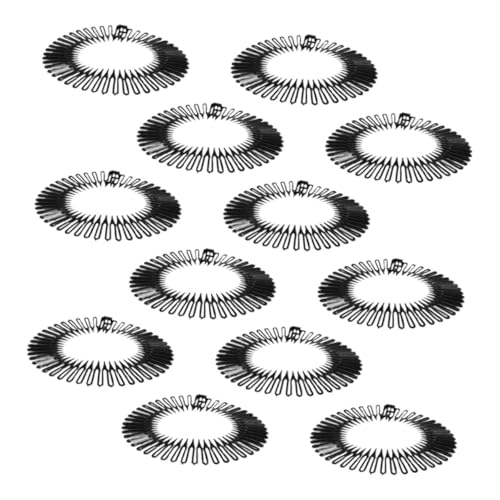 Gogogmee 20 Stück Teiliges Elastisches Haarkamm Schwarz Flexible Unsichtbare Haarbänder für Damen Bequemes Stirnband zur Strähnenkontrolle Geeignet für Alltag und Sport von Gogogmee