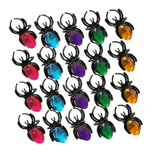 Gogogmee 20 Stück Teiliges Halloween Spinnenring mit Schmucksteinen Langlebiger Kunststoff Vielseitig für Partyzubehör Kostümaccessoire für Halloween Karneval und Themenpartys Gogogmee 20 Stück Teiliges Halloween Spinnenring mit Schmucksteinen Langlebiger Kunststoff Vielseitig für Partyzubehör Kostümaccessoire für Halloween Karneval und Themenpartys von Gogogmee