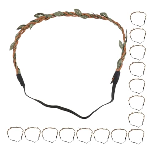 Gogogmee 20 Stück Woven Hair Headpiece mit Realistischem Blätterdesign Verstellbar und Langlebig für Handgemachte Haarschmuck Armbänder Halsketten und Party Accessoires von Gogogmee