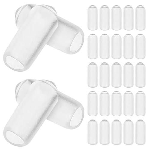 Gogogmee 200 Stück Kopfband Endkappen Klare Haarbänder Gummi Runde Rohr Ersatzkappen Ende Abdeckungen Spitze Pad für Hair Hoop DIY Zubehör Innendurchmesser 3.5mm von Gogogmee