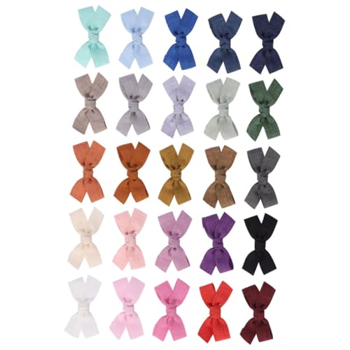Gogogmee 25 Stück Haarspangen mit Schleifen für Mädchen Farbige Haarschmuck Clips für Alltag Rollenspiele und Feste Langlebig und Süß Accessoire für Verschiedene Outfits von Gogogmee
