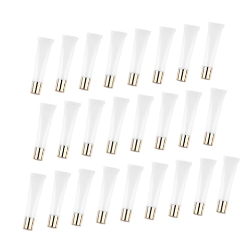 Gogogmee 25 Stück Transparente Kunststoff Lippenbalsam Behälter Leere Lippenpflege Tuben zum Befüllen Auslaufsichere DIY Lip Gloss Flaschen für Frauen Leicht und Wiederverschließbar von Gogogmee