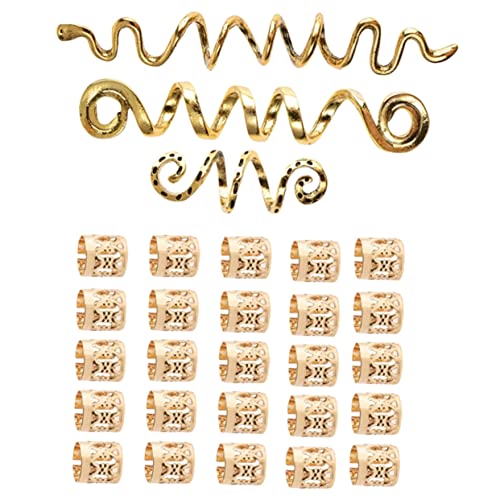 Gogogmee 28 Stück Teiliges Dreadlock Schmuckset Vintage Haarzubehör mit Spiral Snake Design für Zöpfe und Dreadlocks für Partys und Besondere Anlässe von Gogogmee