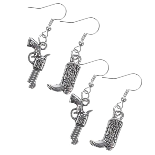 Gogogmee Cowboy Ohrringe für Frauen 2 Paar Cowgirl Schmuck Baumelnde Western Ohrhänger Stilvolle Accessoires für Alltag und Besondere Anlässe Einfache Pflege Western Einfluss von Gogogmee