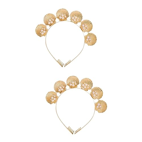 Gogogmee 2 Stücke Mode Stirnband Für Frauen Shell Crown Legierung Nicht-für Geburtstag Weihnachten Halloween Und von Gogogmee