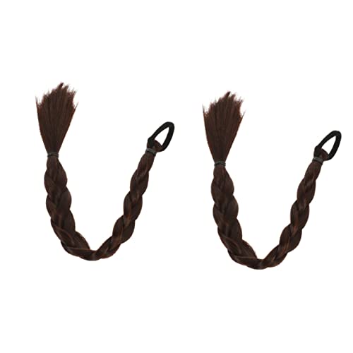 Gogogmee 2 Stück Synthetische Glatte Haarverlängerungen Pferdeschwanz Geflochtene Pferdeschwanzverlängerung Für Frauen Hitzebeständig Weich Glatt Stilvolle Haardekoration von Gogogmee