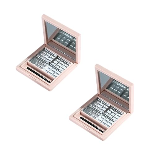 Gogogmee 2stücke Leere Lidschattenpaletten Mit Spiegel Quadratisch Für Diy Augen-make-up Fächer Zur Aufbewahrung Verschiedener Farben Für Und Mädchen von Gogogmee