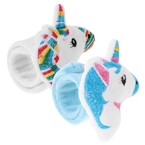 Gogogmee 2stücke Einhorn Slap Armband Für Junge Mädchen Geschenkeset in Himmelblau Und Hellweiß Kreative Schnapparmbänder Für Geburtstagsfeiern Und Partys Kinderfreundlich Und Sicher von Gogogmee