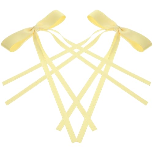 Gogogmee Haarschleifen Clips 2 Stück mit Großer Schleife Haarschmuck für Damen und Mädchen Rutschfest aus Spitze für Hochzeiten und Partys von Gogogmee