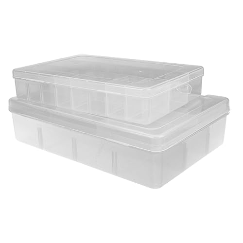 Gogogmee 2stücke Kunststoff Stiftbox Transparent Aufbewahrungsbox Mit Fächern Für Schreibwaren Langlebig Praktisch Für Schüler Zur Organisierung Von Stiften Und Zubehör von Gogogmee
