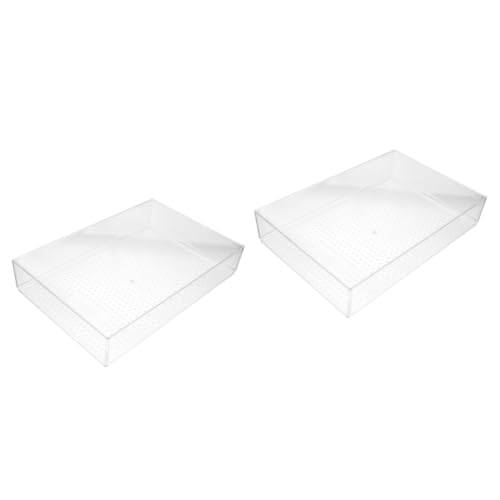 Gogogmee 2er-box Schubladenaufbewahrung Kosmetik Kühlschrank Schubladenteiler Make-up-palette Für Gefrierschränke Organizer Für Schreibtischschubladen Klar Plastik von Gogogmee