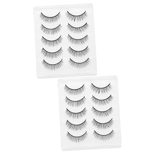 Gogogmee 2er-sets Wimpern Flauschige Streifenwimpern Katzenaugen-wimpern Falsch Für Frauen 5 Paar X 2 von Gogogmee
