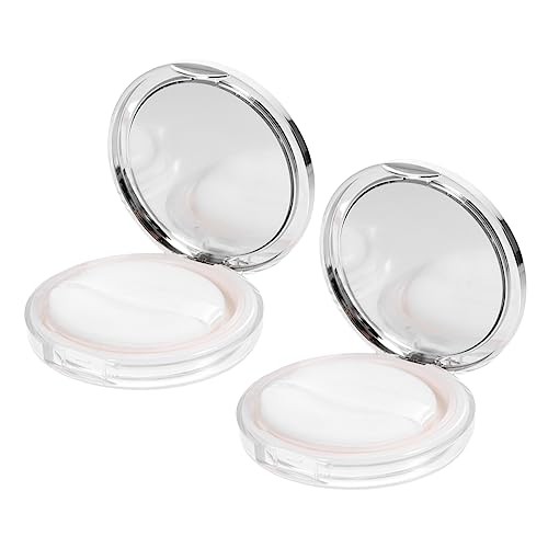 Gogogmee 2sätze Leere Lose Puderdose Kosmetikpuderdose Schminkpuderhülle Schminkzubehör Für Frauen Make-up Puder Boxen Mit Klappdeckel Und Elastischem Netz Für Selbstgemachte Puder von Gogogmee