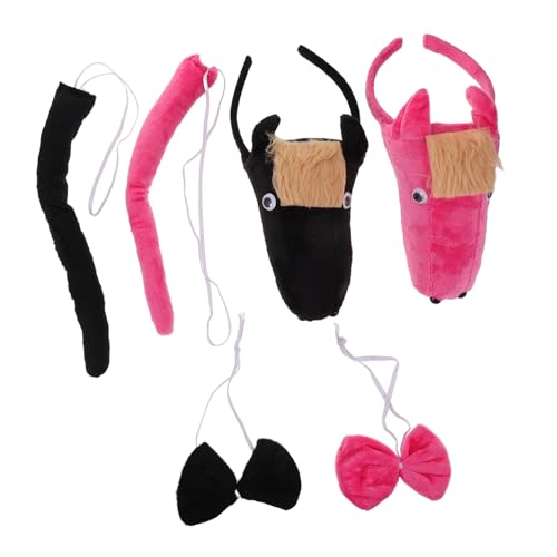 Gogogmee 2sätze Pferdeohren-stirnband Pferdeschwanz Und Fliege-set Für Erwachsene Tierkostüm-zubehör Für Partys Und Halloween-cosplay von Gogogmee