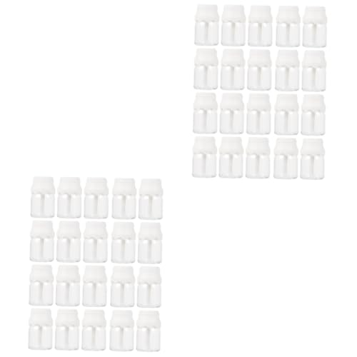 Gogogmee 40stücke Mini Milchflasche Lipgloss Röhrchen Leere Lippenpflege Behälter Für Lip Balm Und Lippenstift Praktisch Und Tragbar Transparent Mit Weißem Deckel von Gogogmee